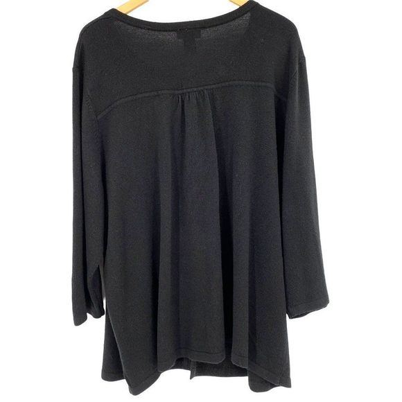 Women’s Liz &  Me black Cardi sweater size 3X plus 1898 Ultra Soft Cozy - Picture 5 of 7